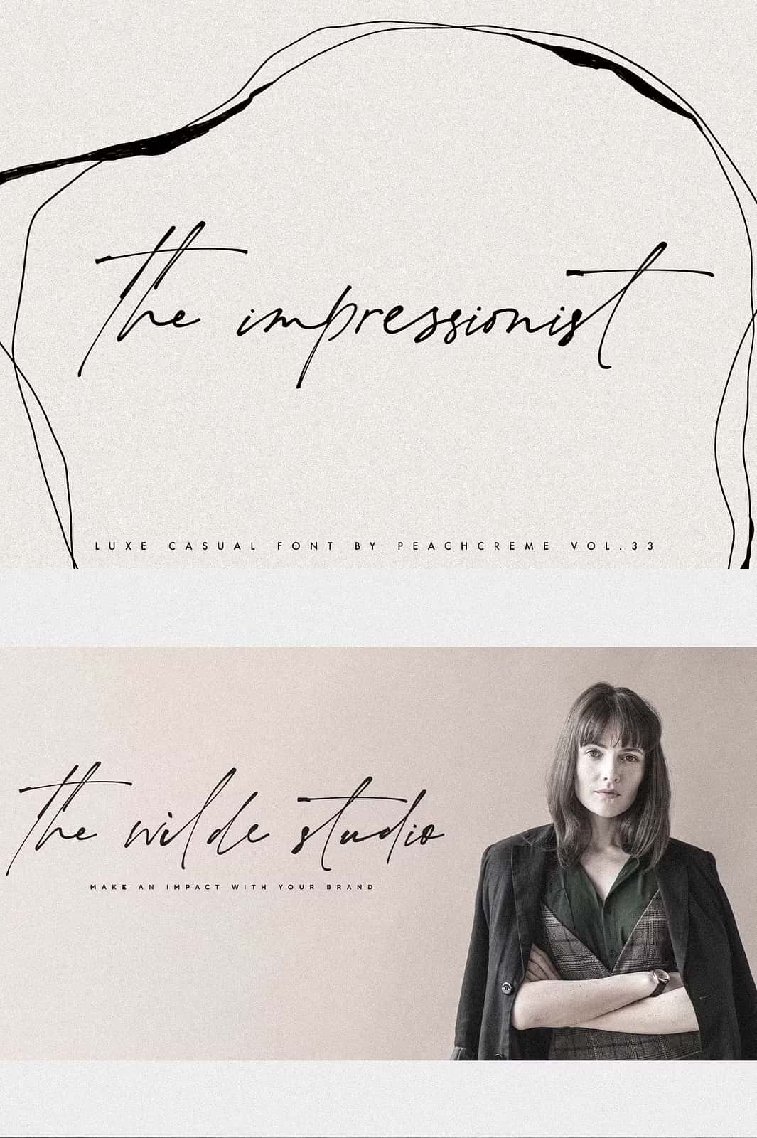 Impressionist Lettering the impressionist // luxe chic font - Coreografy