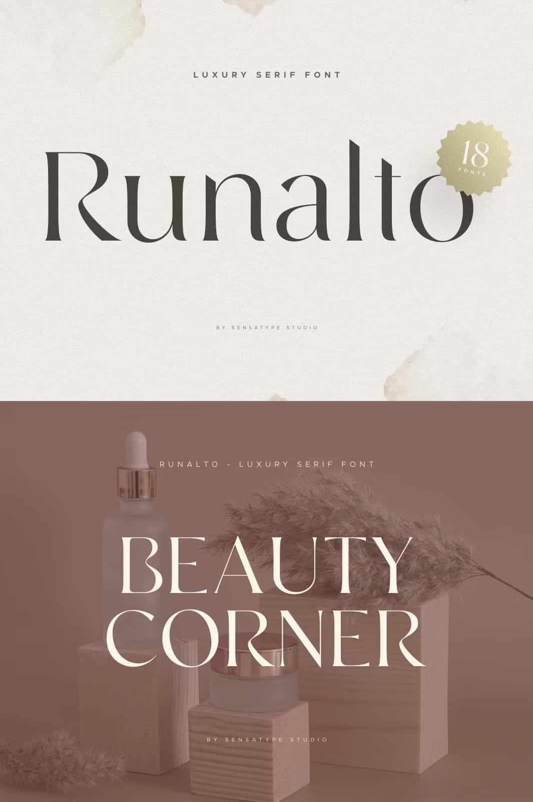 18 Font Design Runalto - 18 Fonts Luxury Serif Font - Coreografy