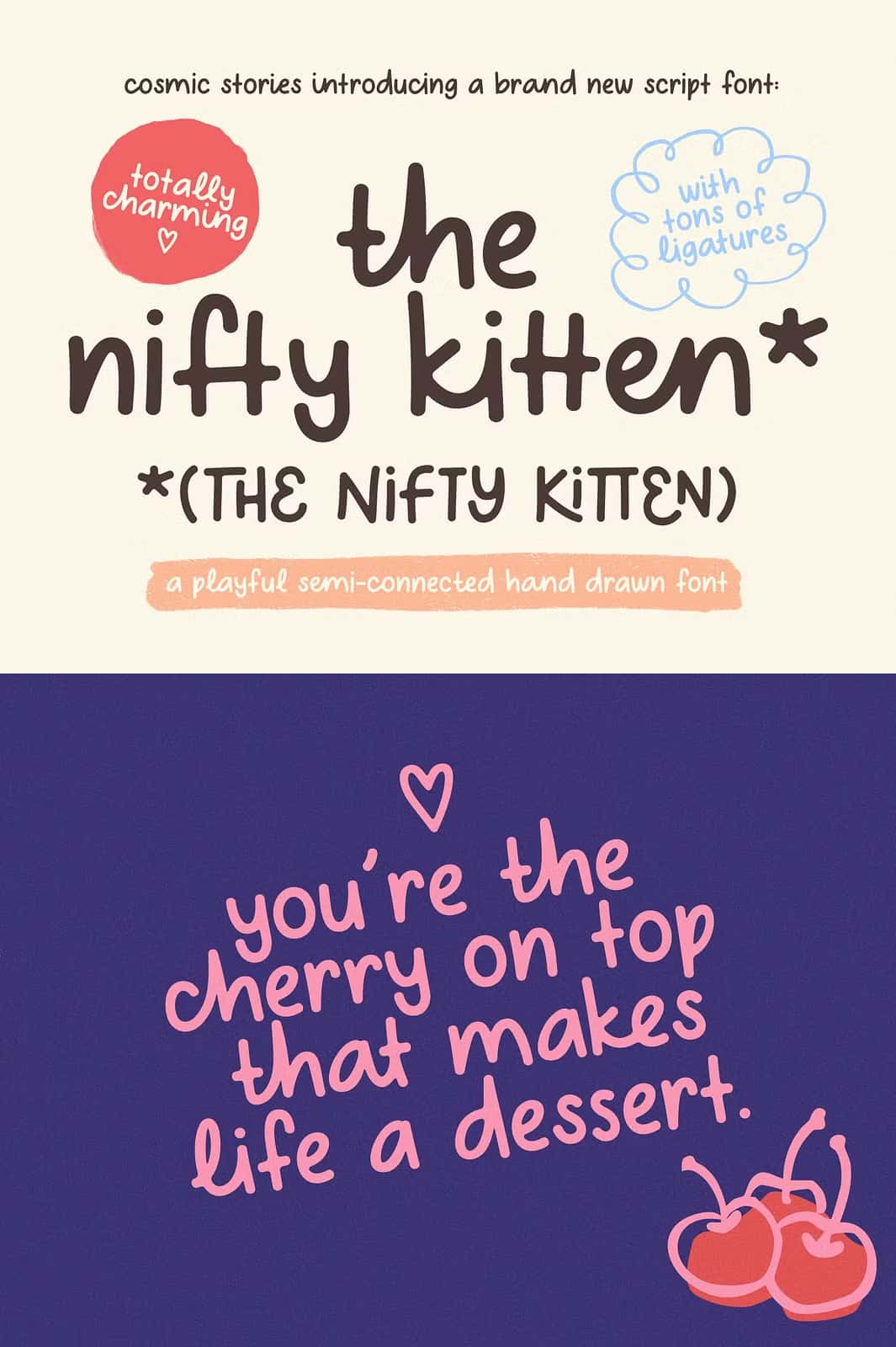 The Nifty Kitten Script Font - Coreografy